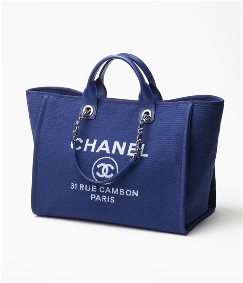 chanel gray blue bag|large chanel shopping bags.